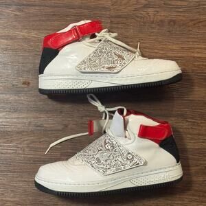 Jordan Air Force 1 High Strap Doodle White Red Black Size 13 (2008) RARE